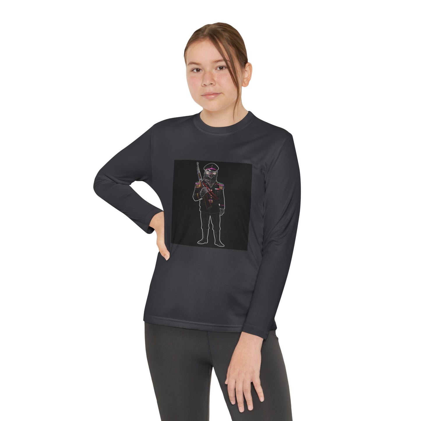 Agent Quacks Series Youth Long Sleeve Competitor Tee - General Talon Design