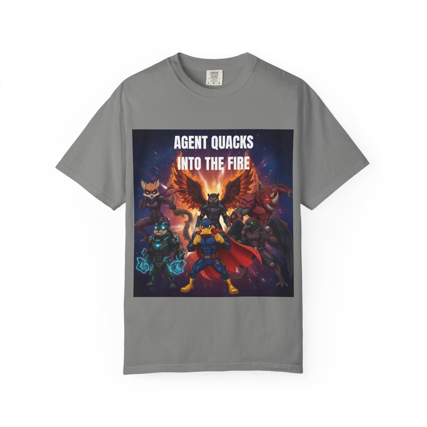 Agent Quacks – Into the Fire | Unisex Garment-Dyed T-Shirt