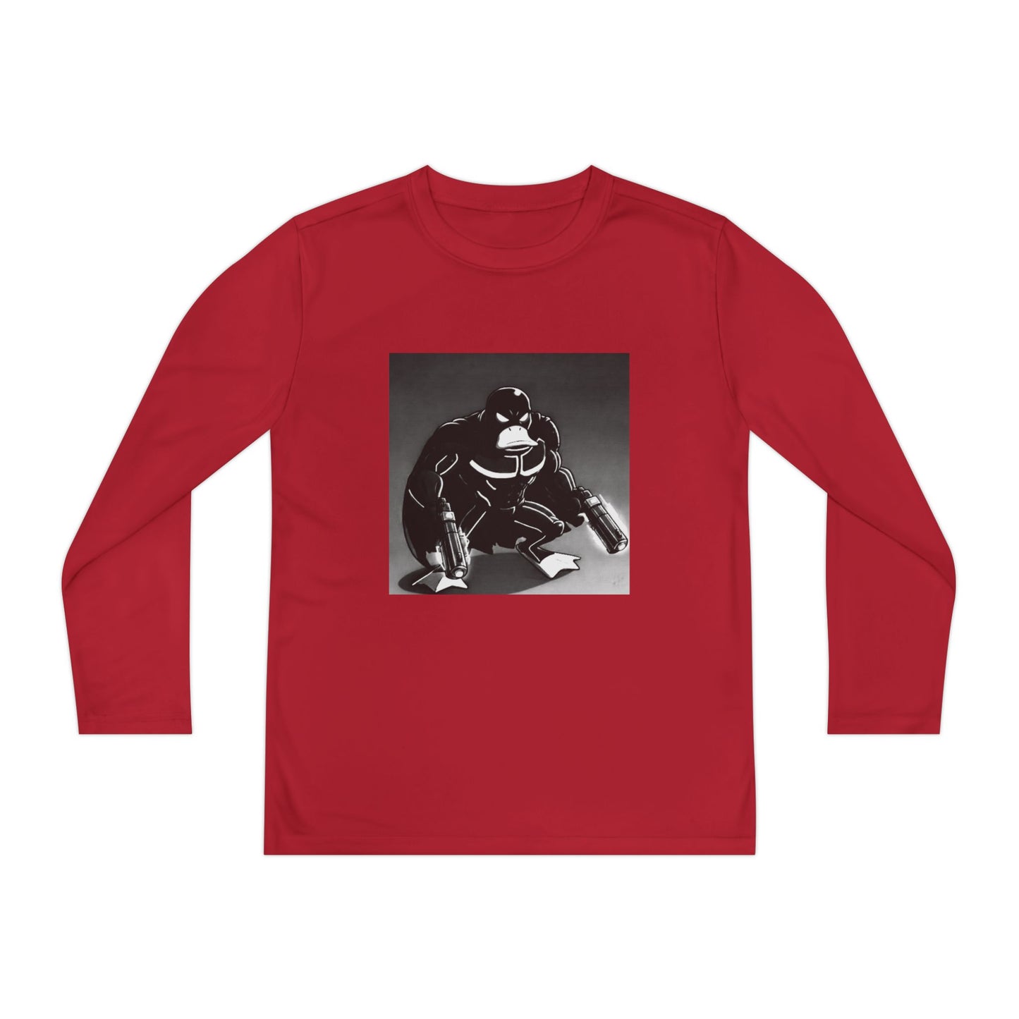 Agent Quacks Series Youth Long Sleeve Competitor Tee - Vigilante Quacks Design