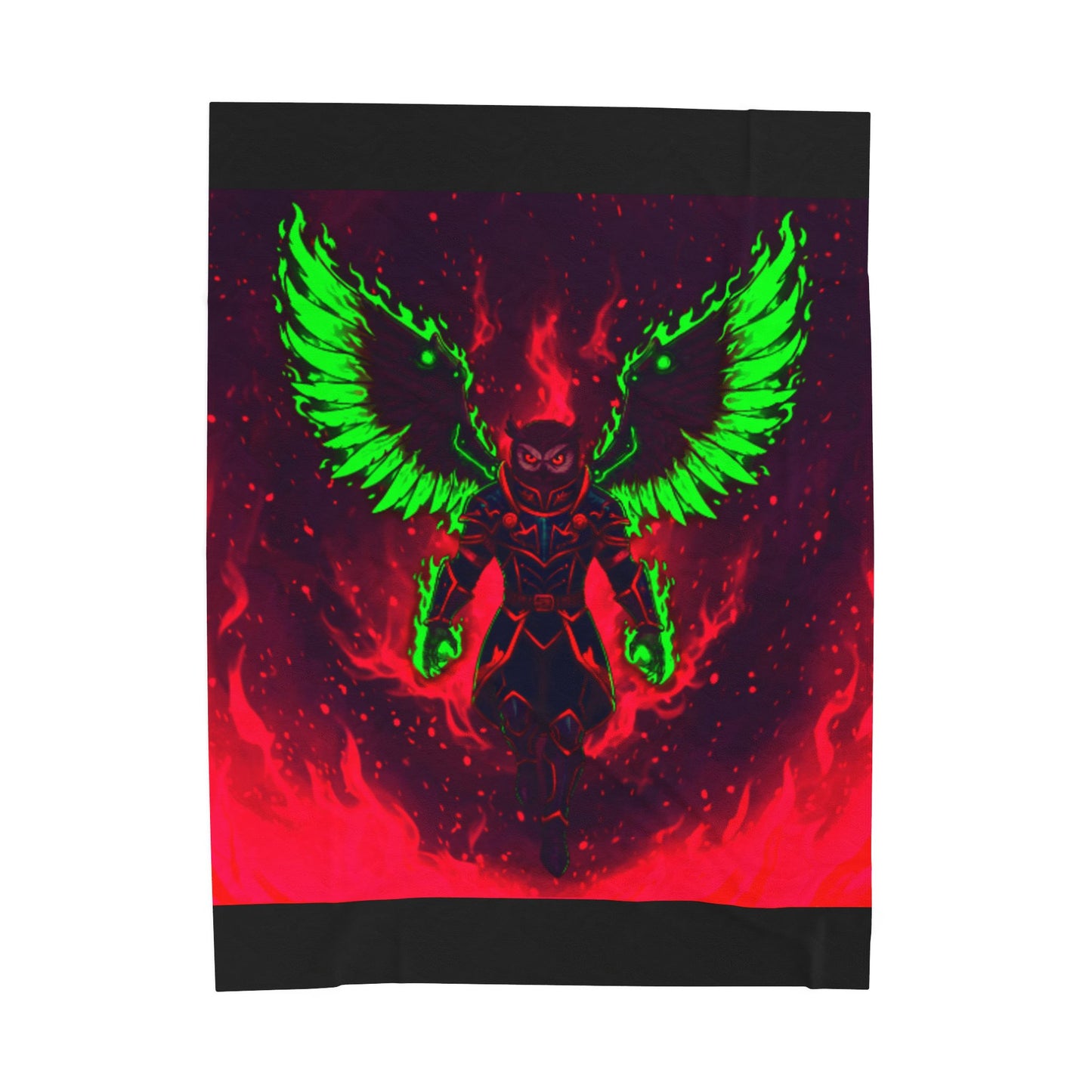 Halloween Agent Quacks Series Velveteen Plush Blanket - Fiery General Onyx Design