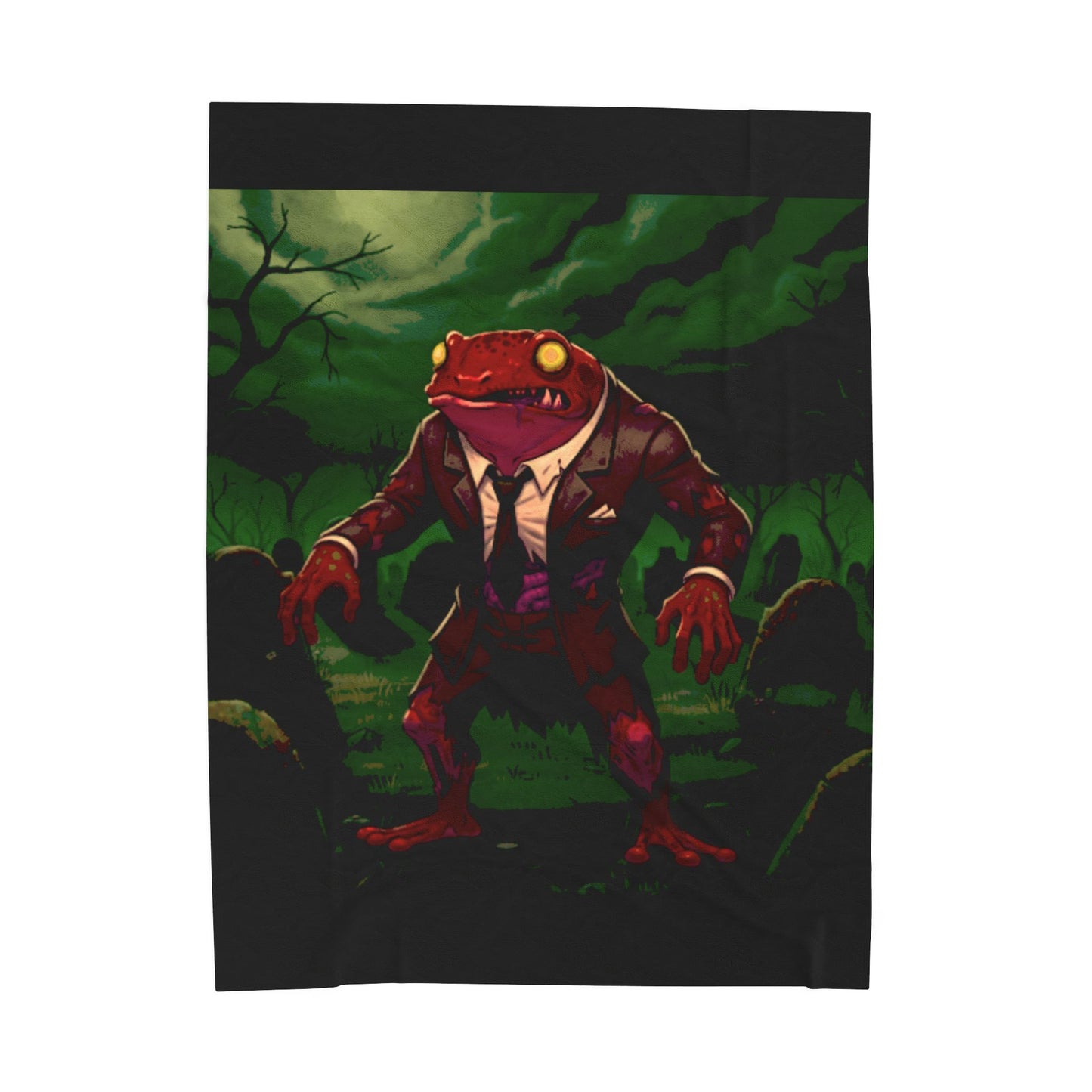Halloween Agent Quacks Series Velveteen Plush Blanket - Zombie Goro Design