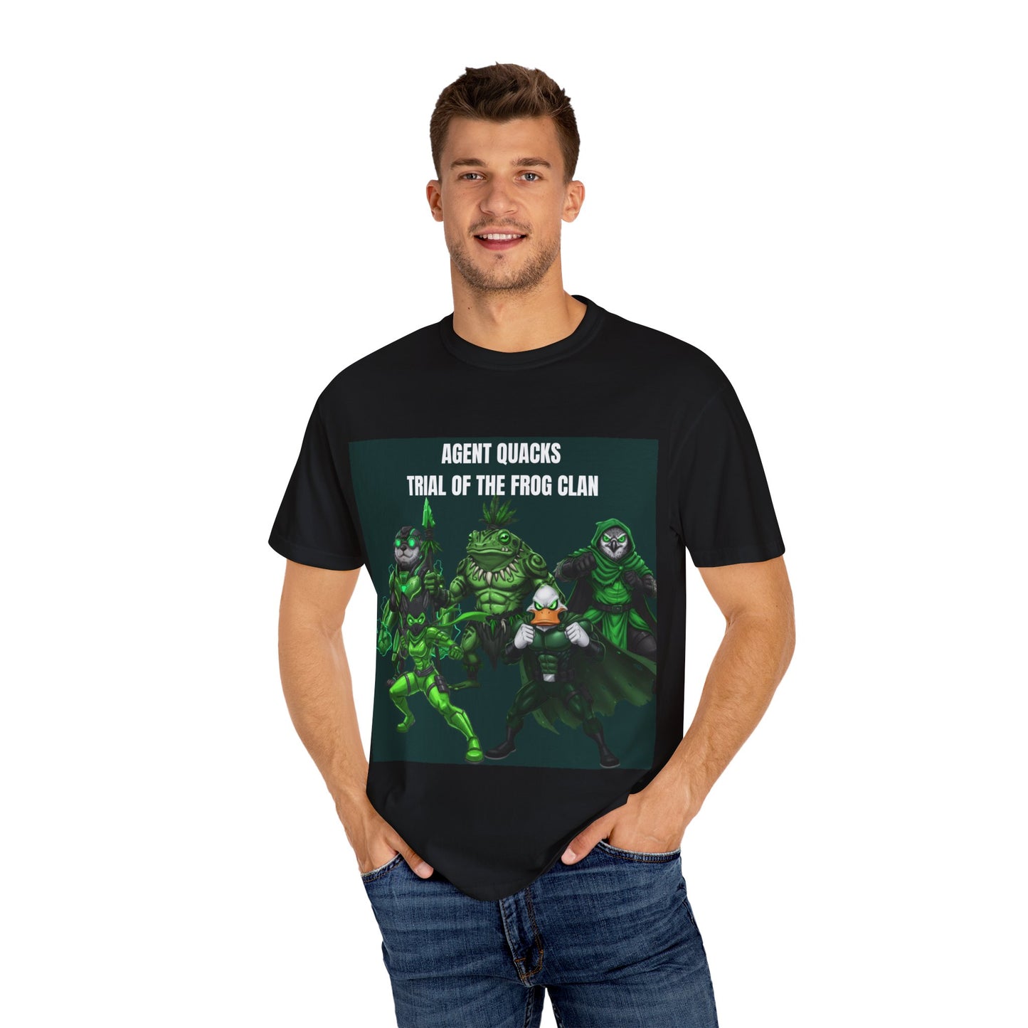 Agent Quacks – The Trial of the Frog Clan | Unisex Garment-Dyed T-Shirt