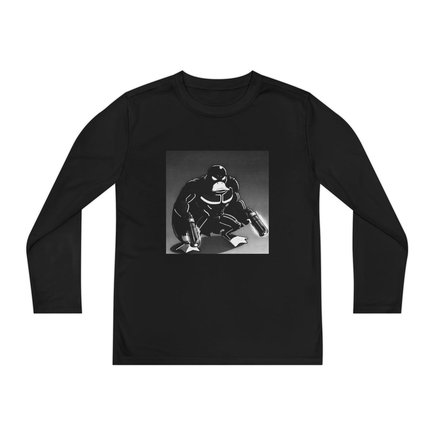 Agent Quacks Series Youth Long Sleeve Competitor Tee - Vigilante Quacks Design