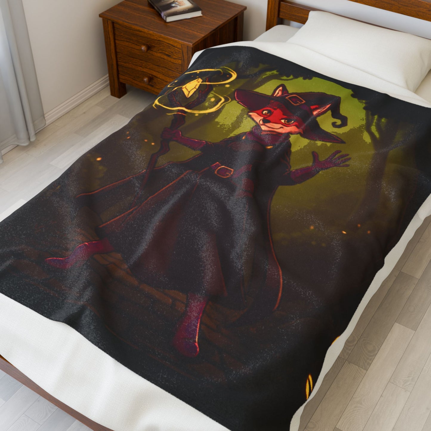 Halloween Agent Quacks Series Velveteen Plush Blanket - Witch Vixx Design