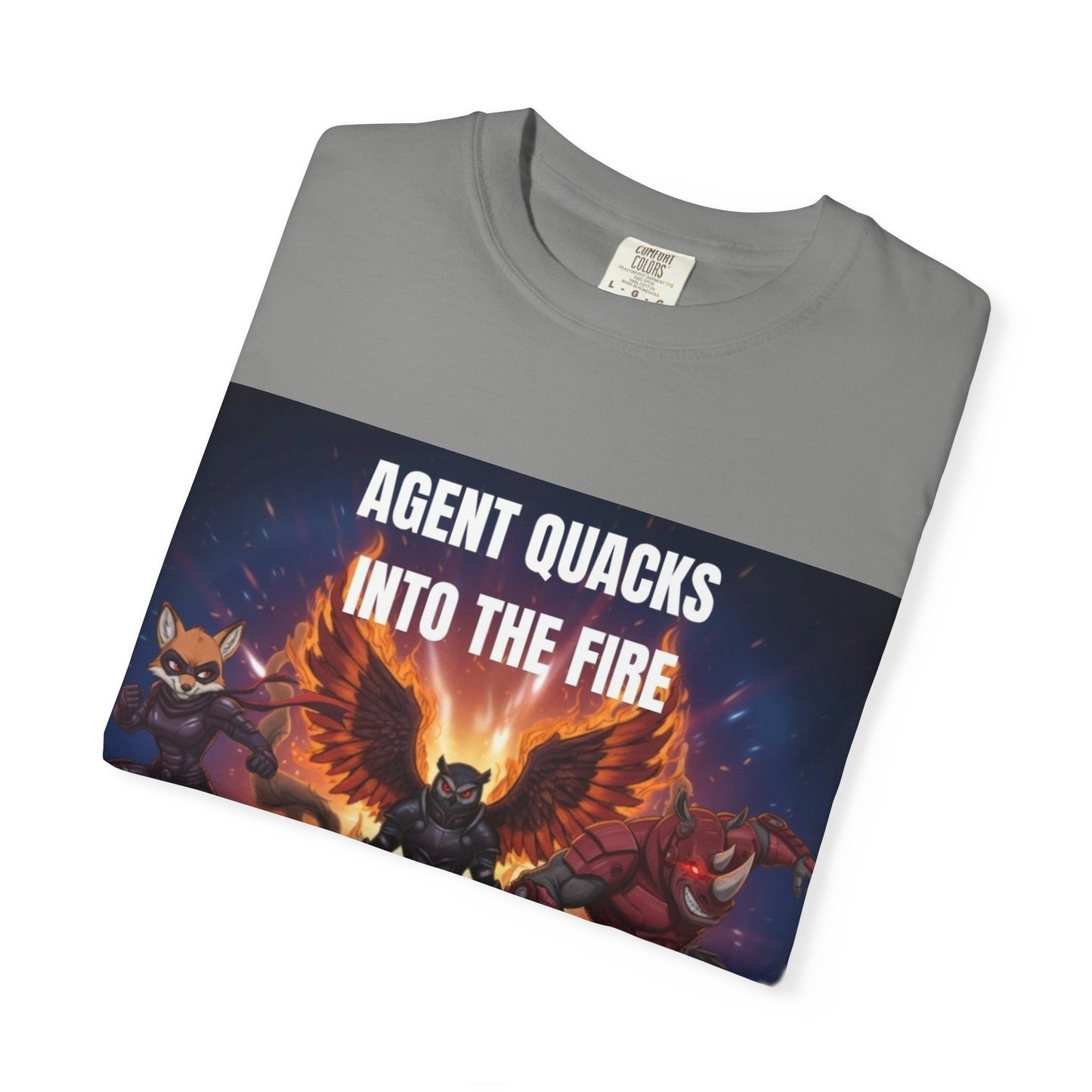 Agent Quacks – Into the Fire | Unisex Garment-Dyed T-Shirt