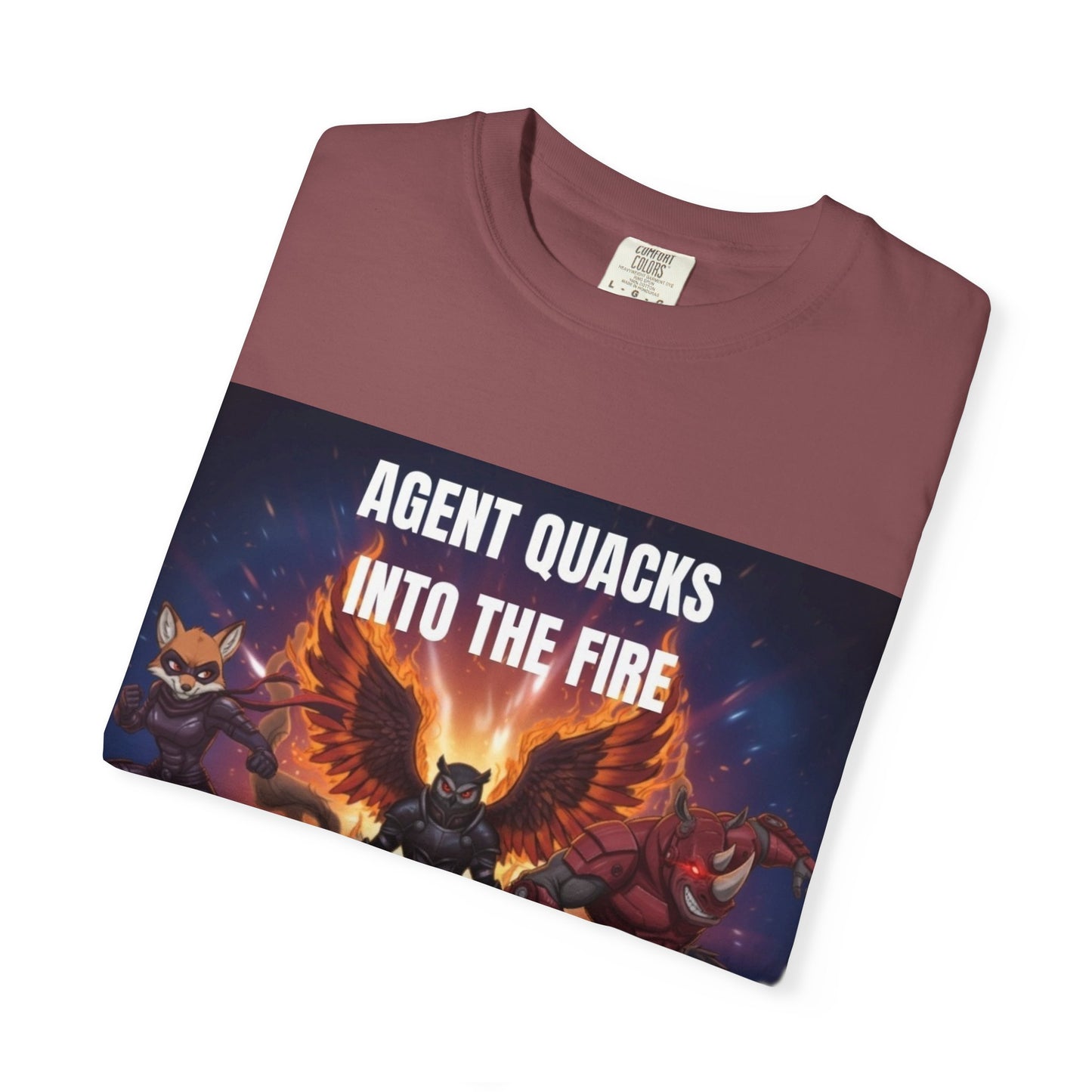 Agent Quacks – Into the Fire | Unisex Garment-Dyed T-Shirt
