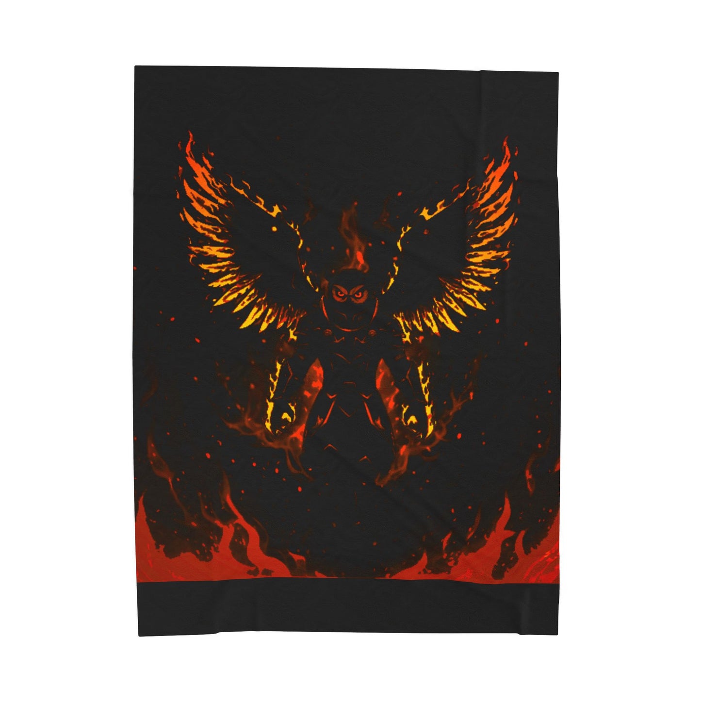 Halloween Agent Quacks Series Velveteen Plush Blanket - Fiery General Onyx Design