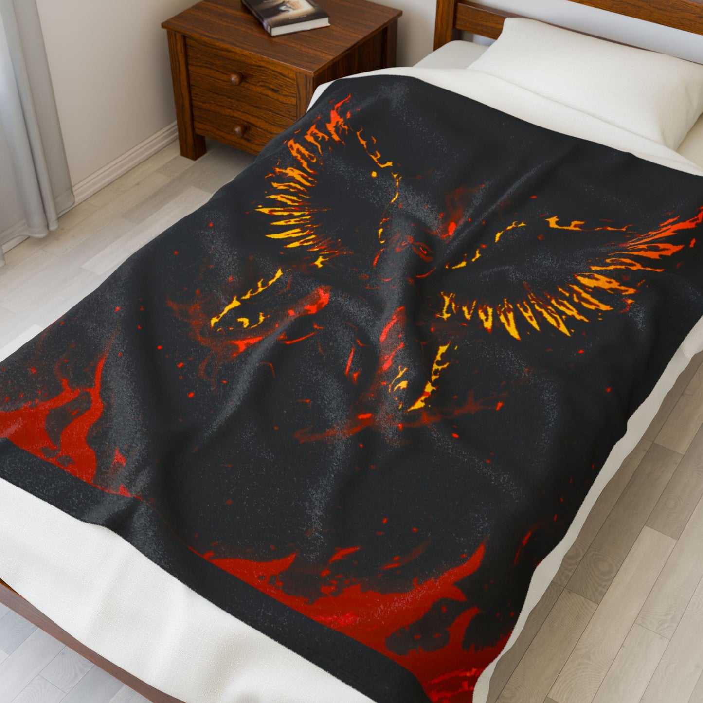 Halloween Agent Quacks Series Velveteen Plush Blanket - Fiery General Onyx Design