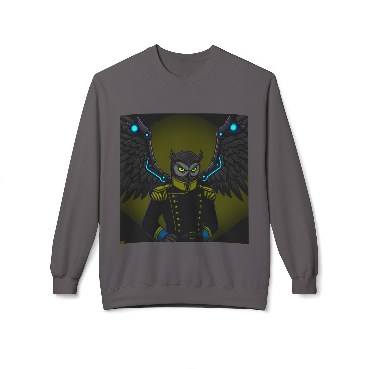 Agent Quacks Series Unisex Midweight Softstyle Fleece Crewneck Sweatshirt - General Onyx Design