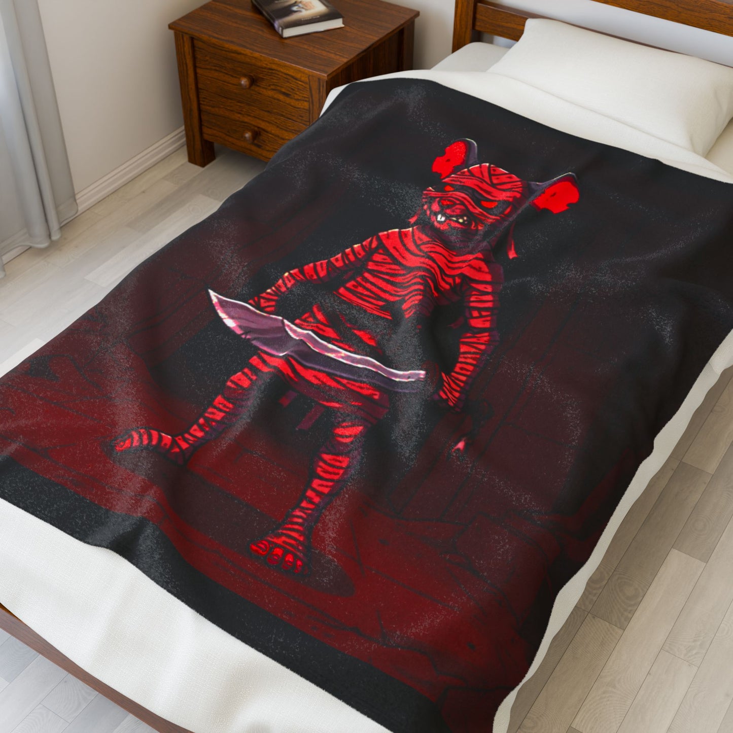 Halloween Agent Quacks Series Velveteen Plush Blanket - Mummy Dr Murn Design