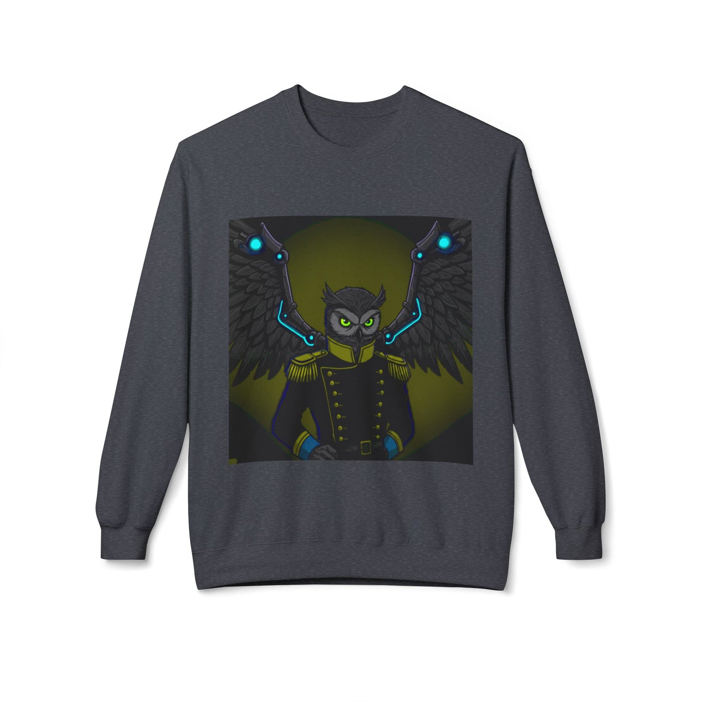 Agent Quacks Series Unisex Midweight Softstyle Fleece Crewneck Sweatshirt - General Onyx Design