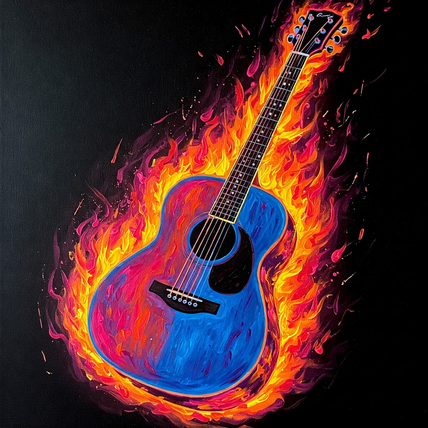 Flaming Guitar Collection of 98