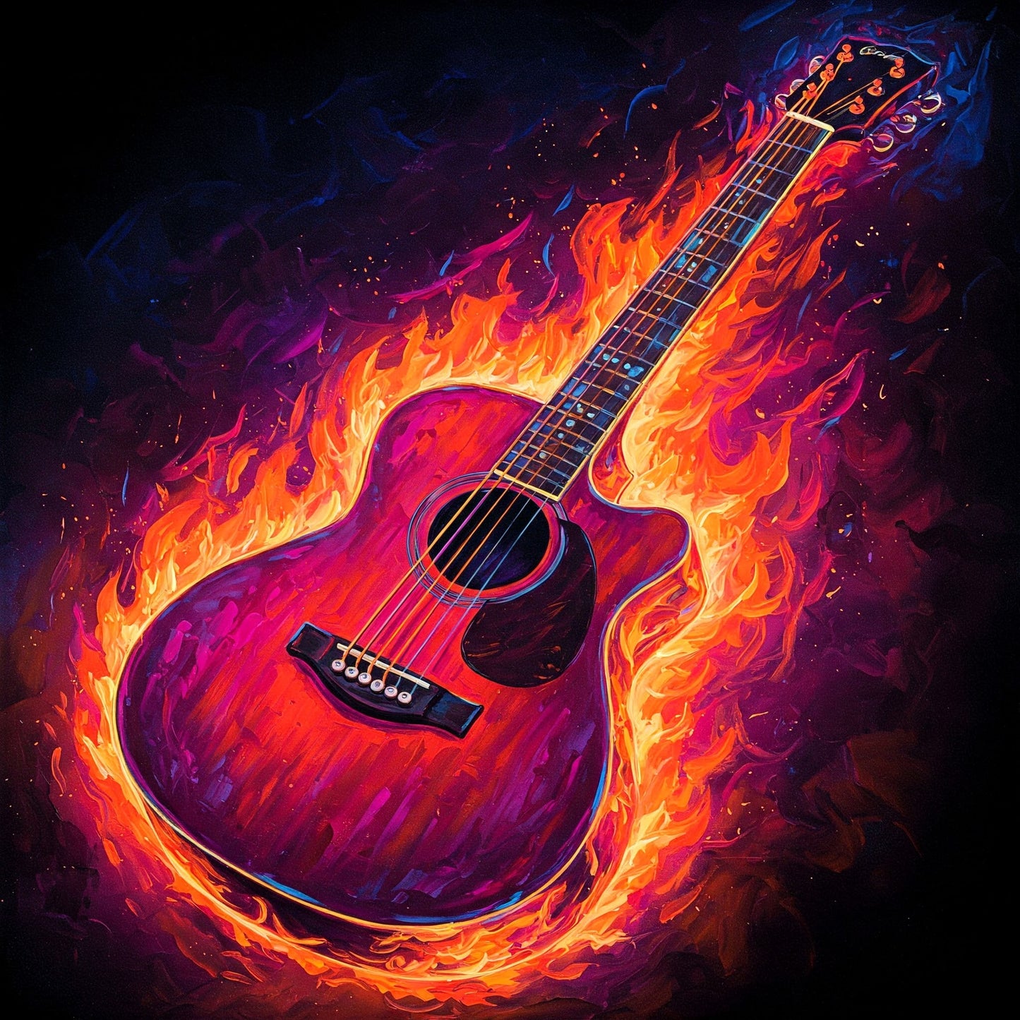 Flaming Guitar Collection of 98