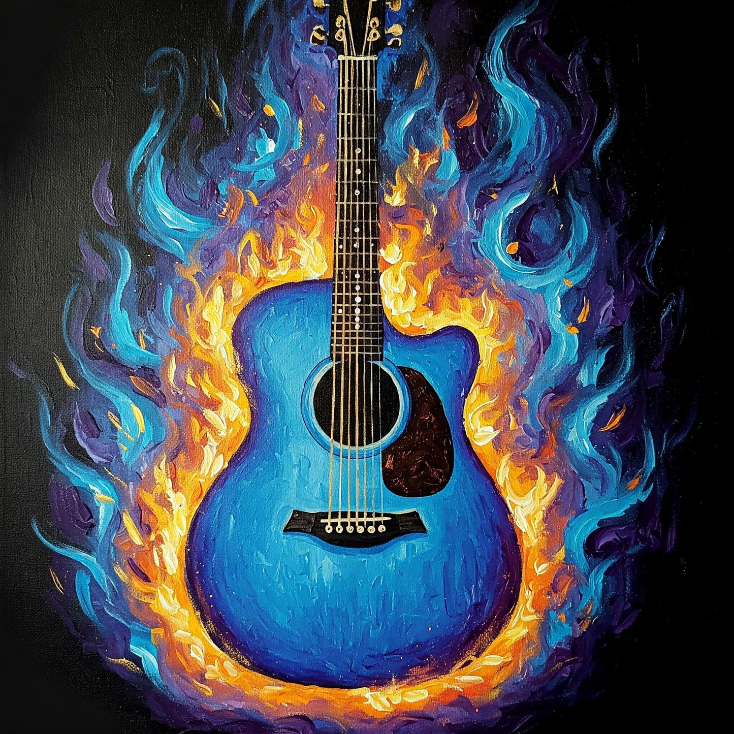 Flaming Guitar Collection of 98