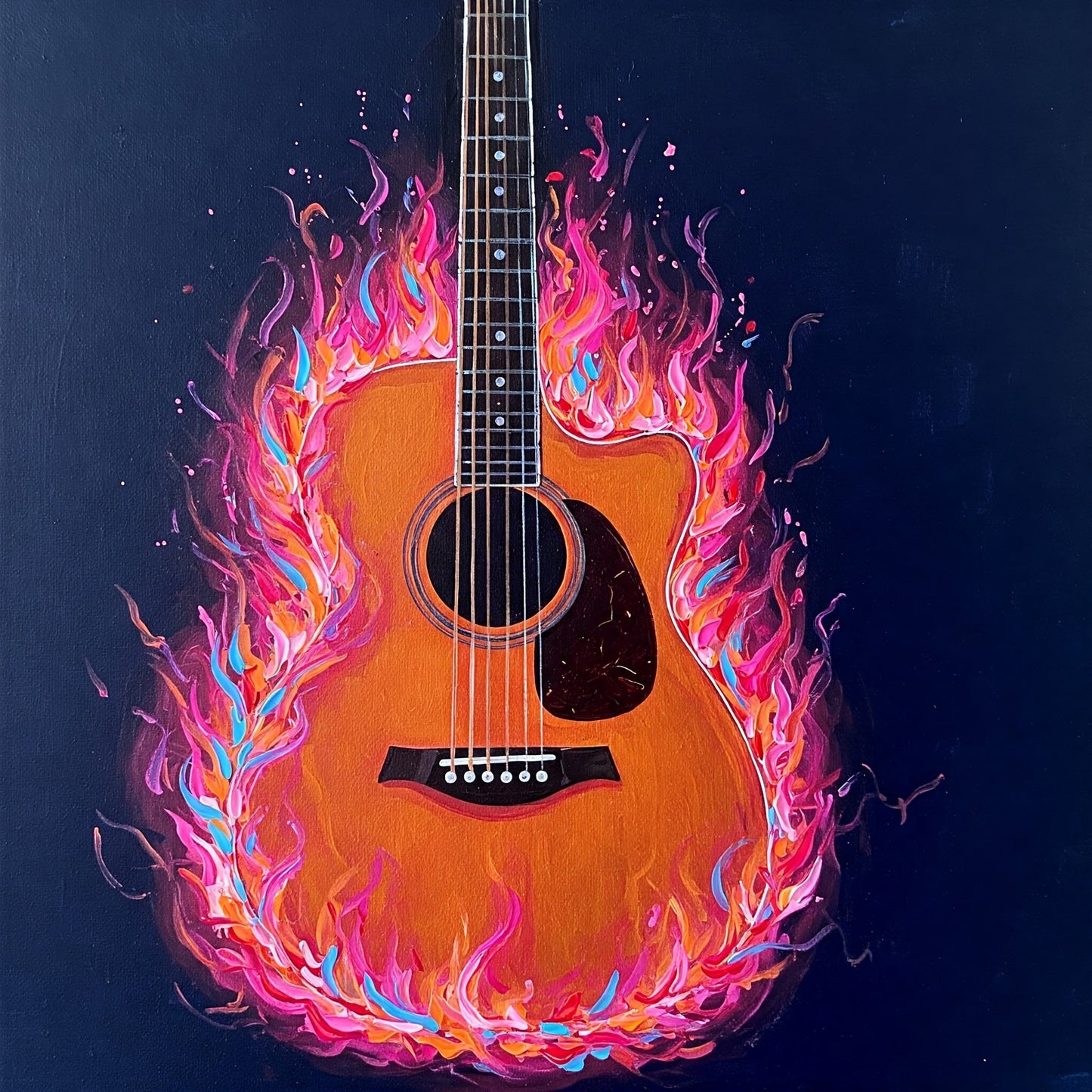 Flaming Guitar Collection of 98