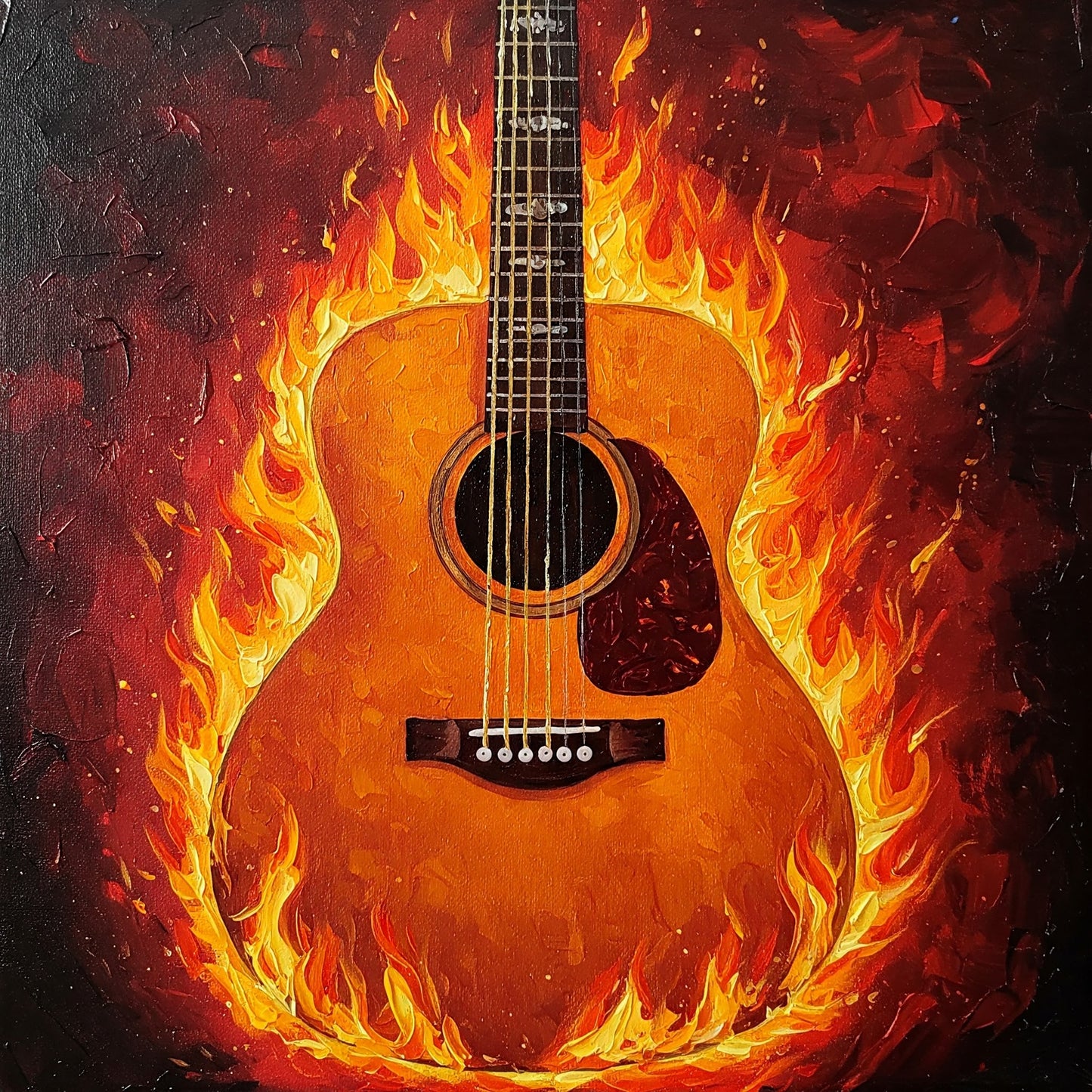 Flaming Guitar Collection of 98