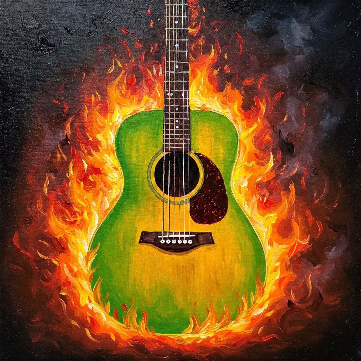 Flaming Guitar Collection of 98
