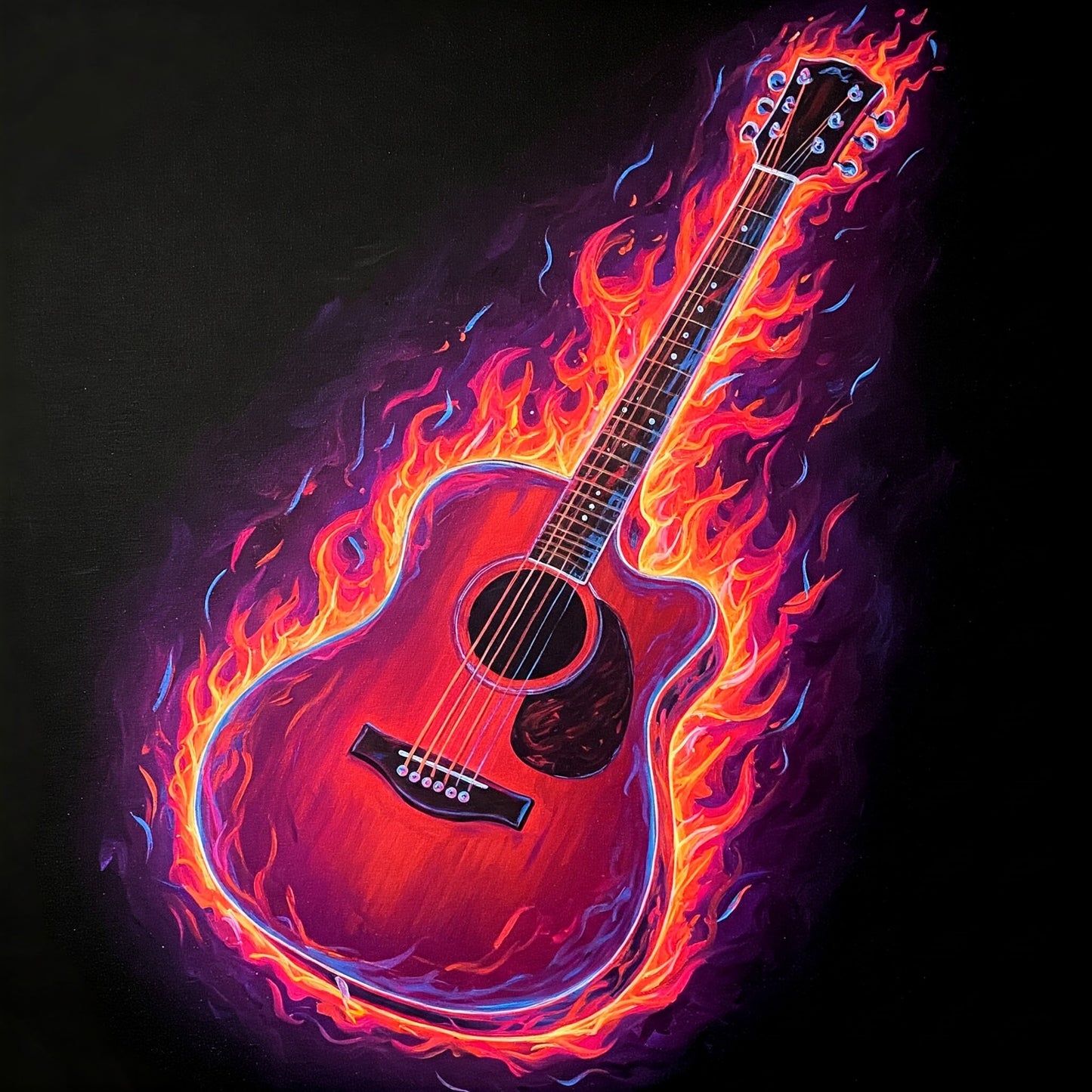 Flaming Guitar Collection of 98