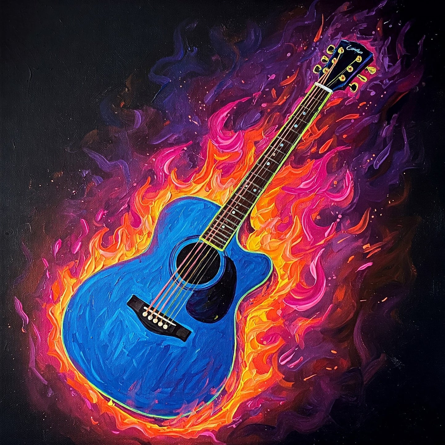 Flaming Guitar Collection of 98