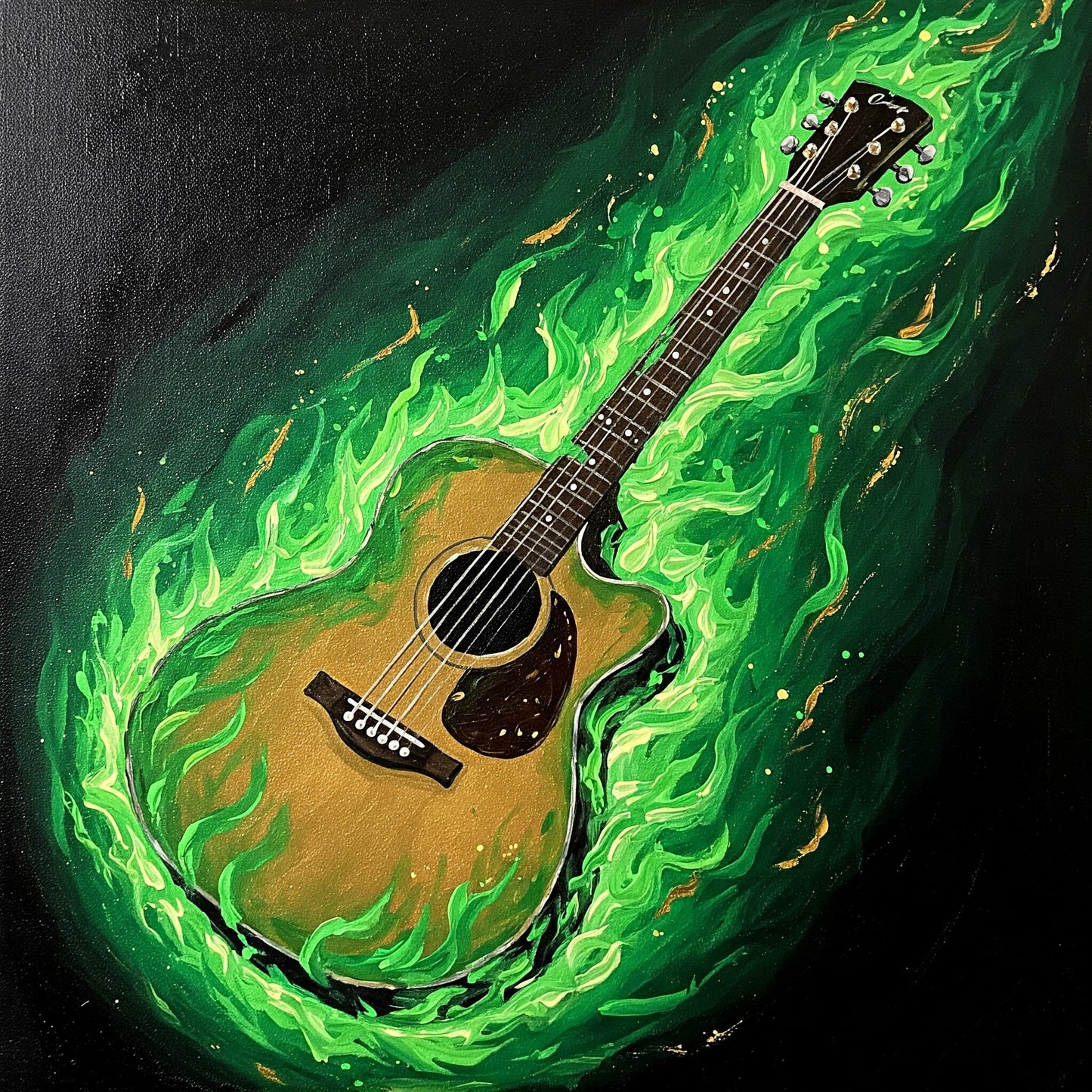 Flaming Guitar Collection of 98