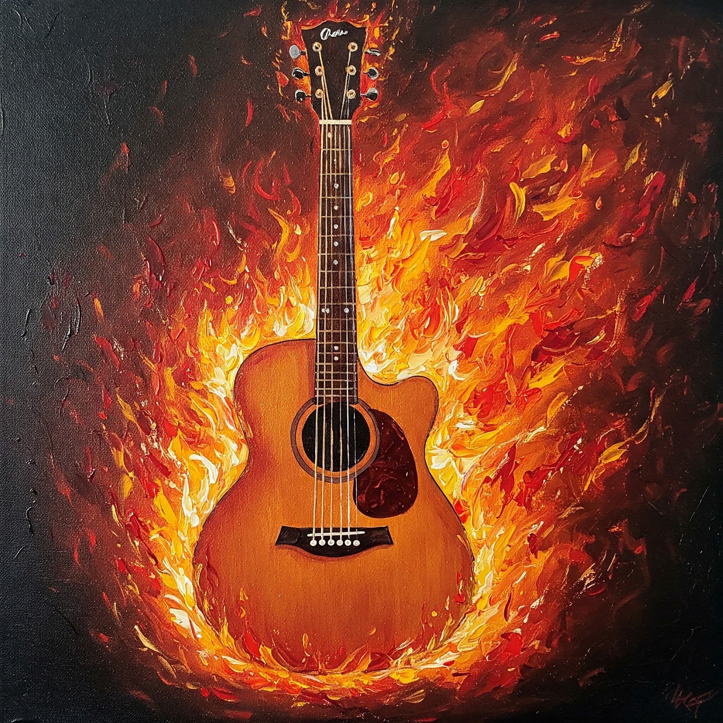 Flaming Guitar Collection of 98