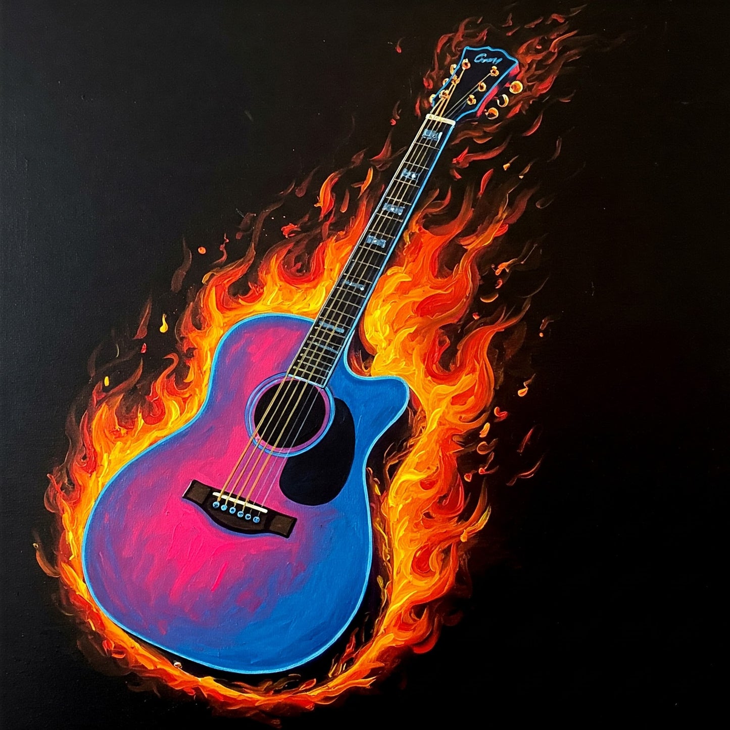 Flaming Guitar Collection of 98