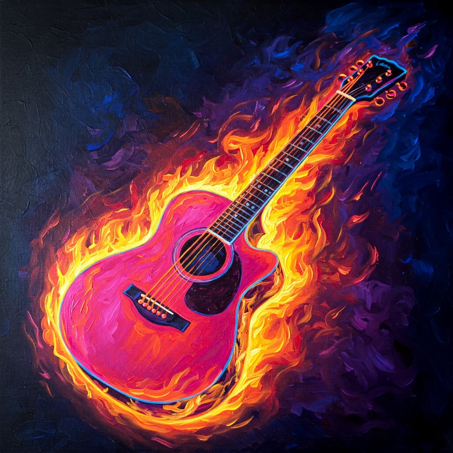 Flaming Guitar Collection of 98