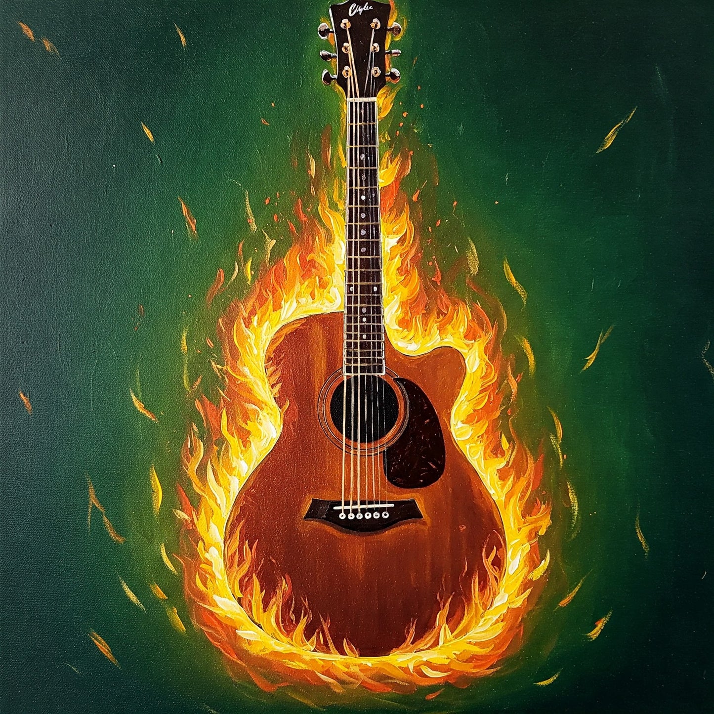 Flaming Guitar Collection of 98