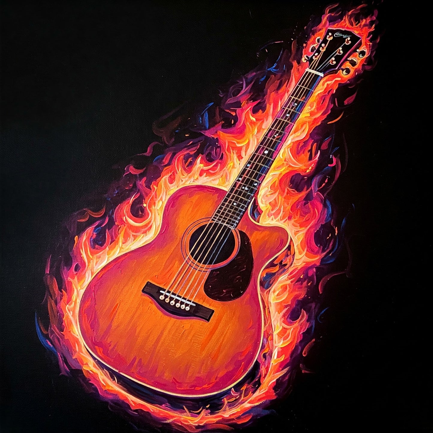 Flaming Guitar Collection of 98