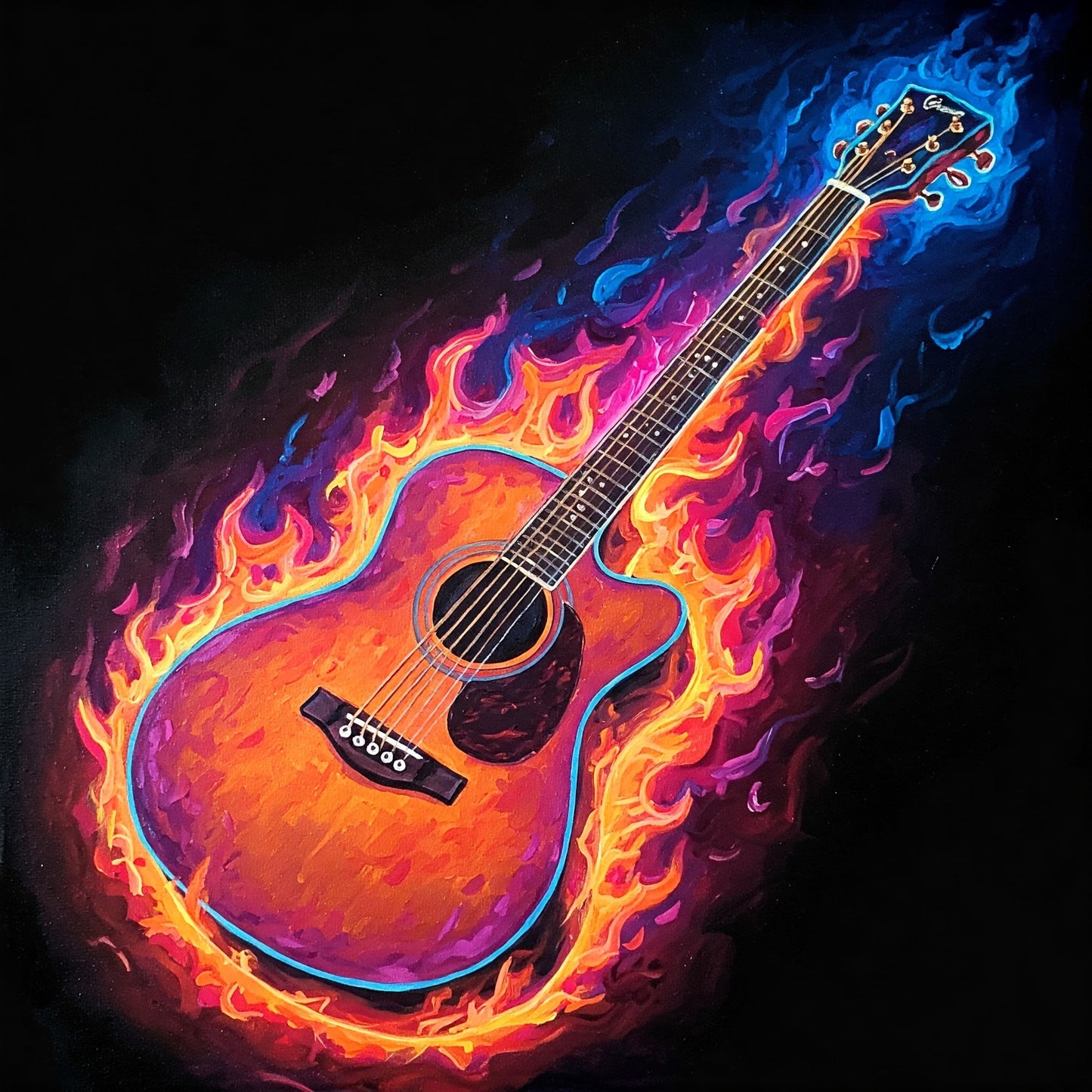 Flaming Guitar Collection of 98