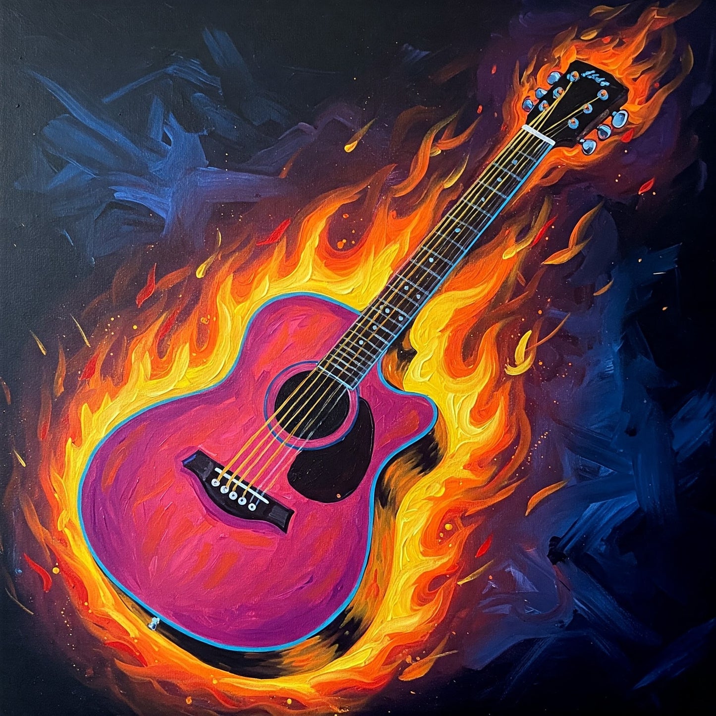 Flaming Guitar Collection of 98