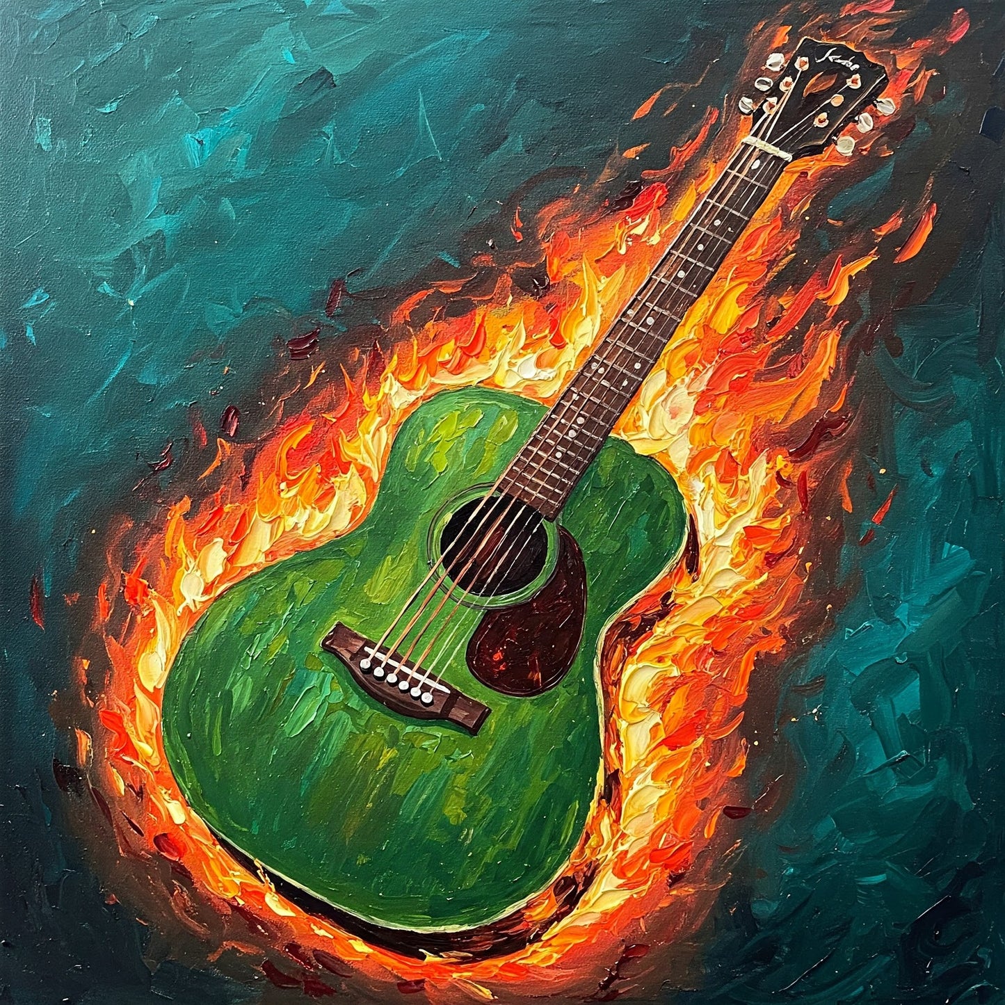 Flaming Guitar Collection of 98