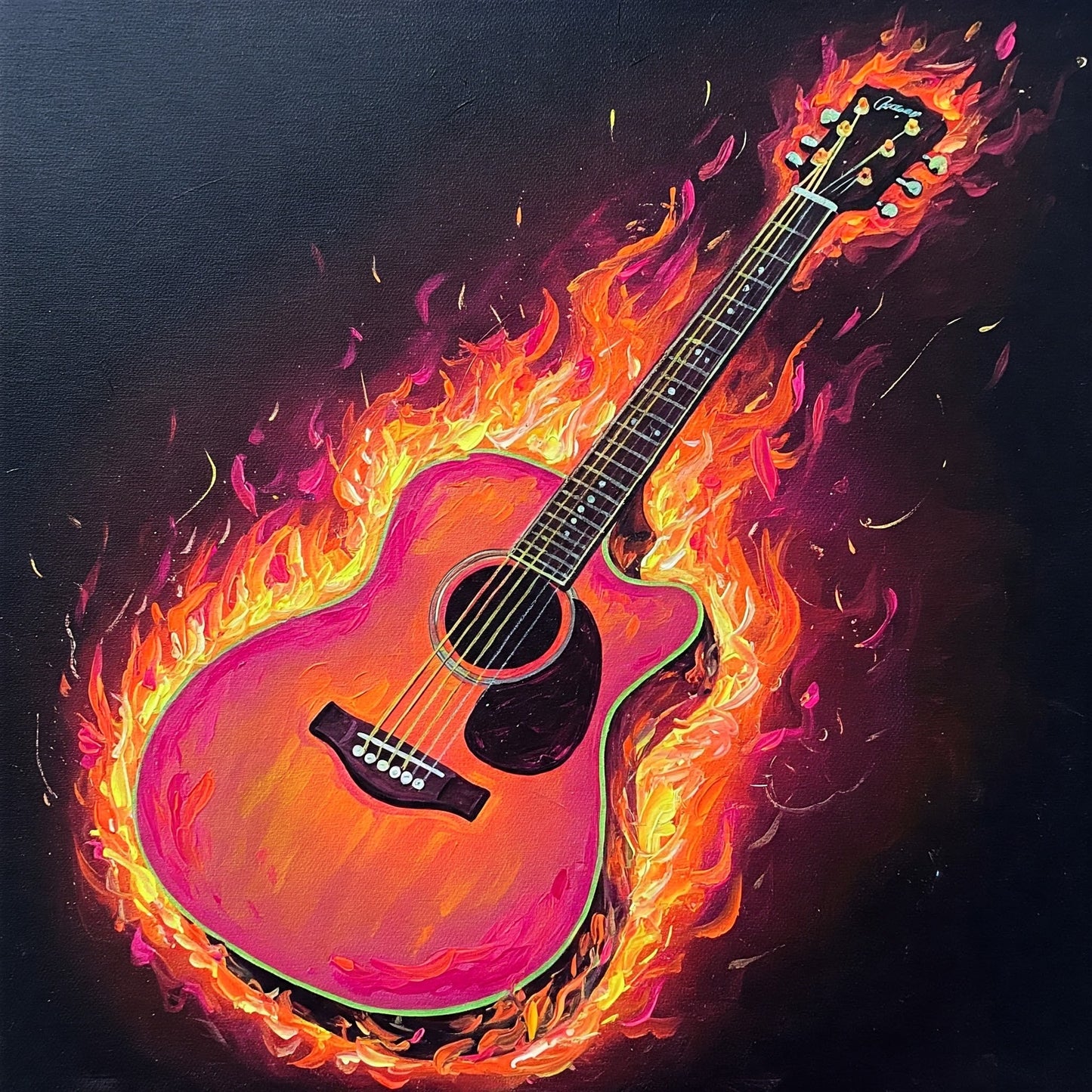 Flaming Guitar Collection of 98