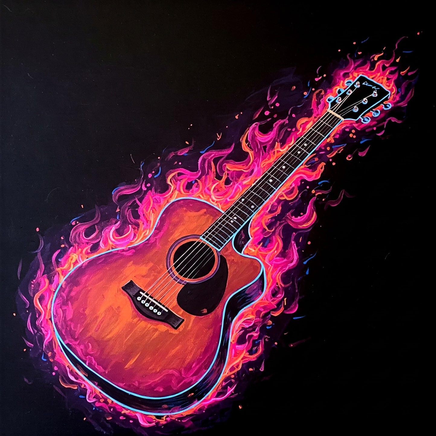 Flaming Guitar Collection of 98