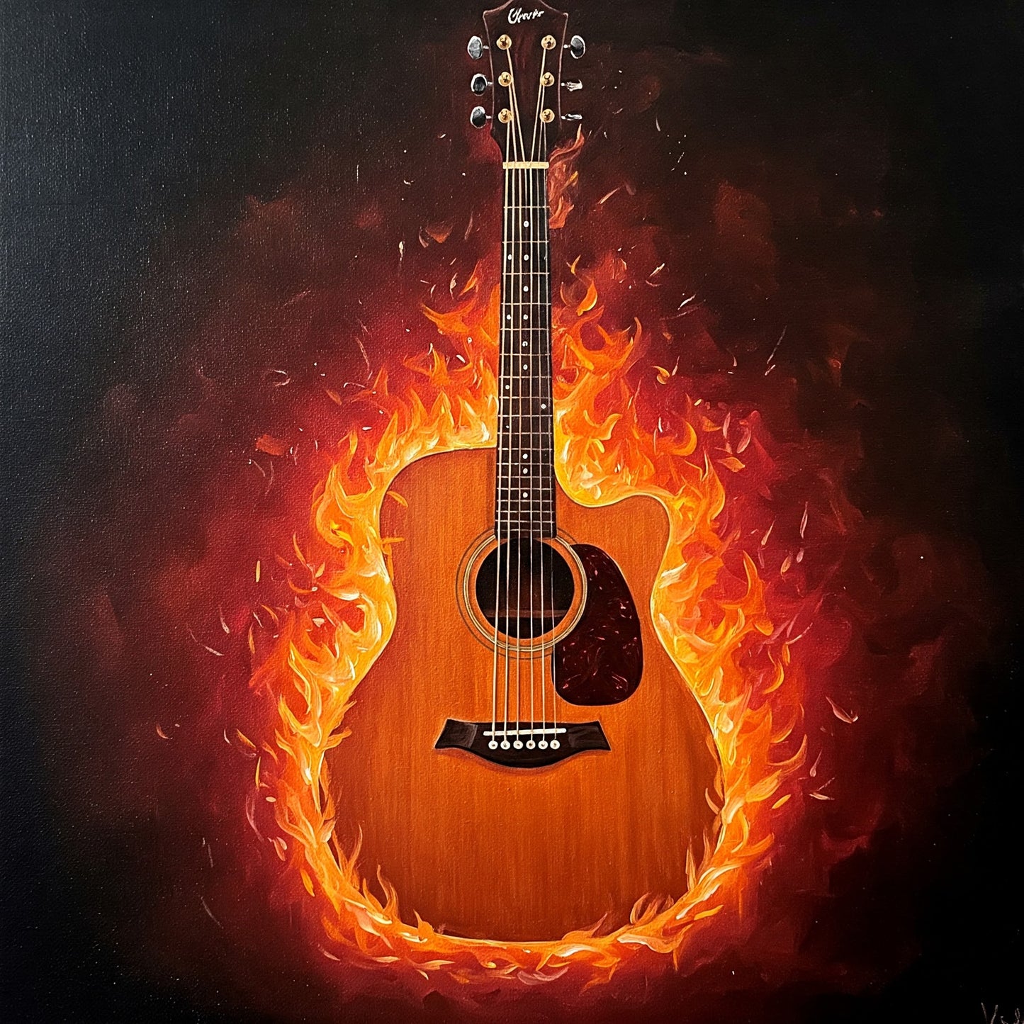 Flaming Guitar Collection of 98