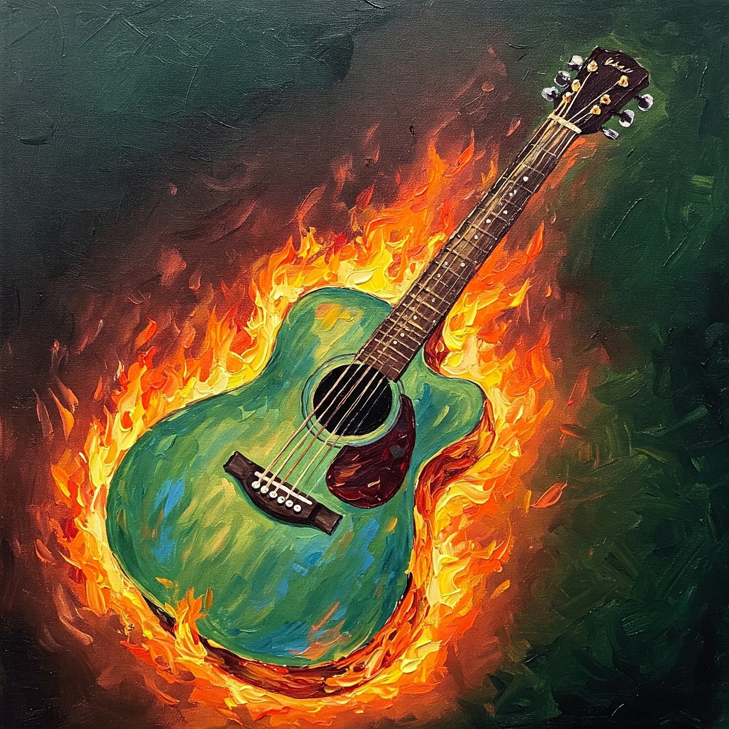 Flaming Guitar Collection of 98
