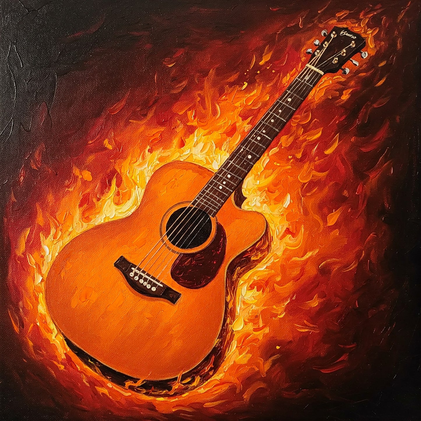 Flaming Guitar pack of 16