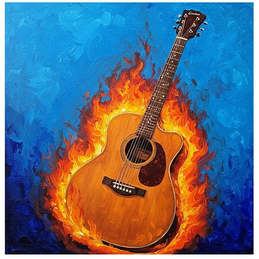 Flaming Guitar Collection of 98