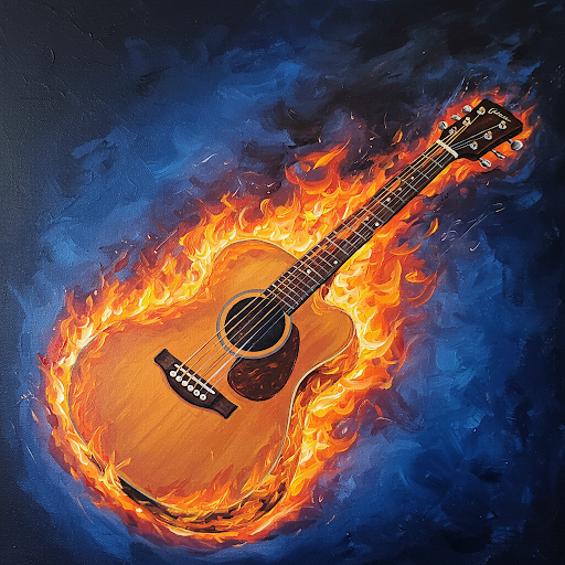 Flaming Guitar Collection of 98