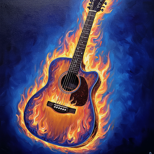 Flaming Guitar Collection of 98