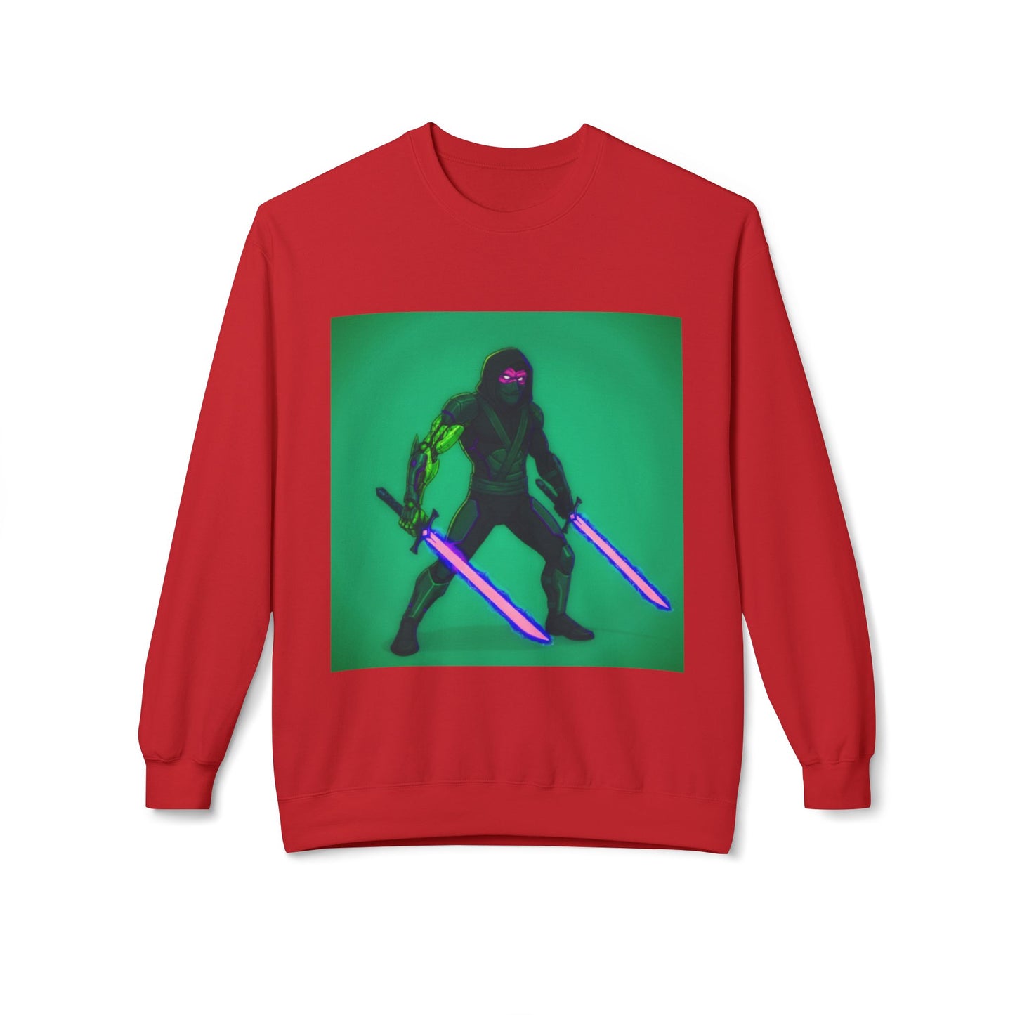 Agent Quacks Series Unisex Midweight Softstyle Fleece Crewneck Sweatshirt - Assassin Xavier Design