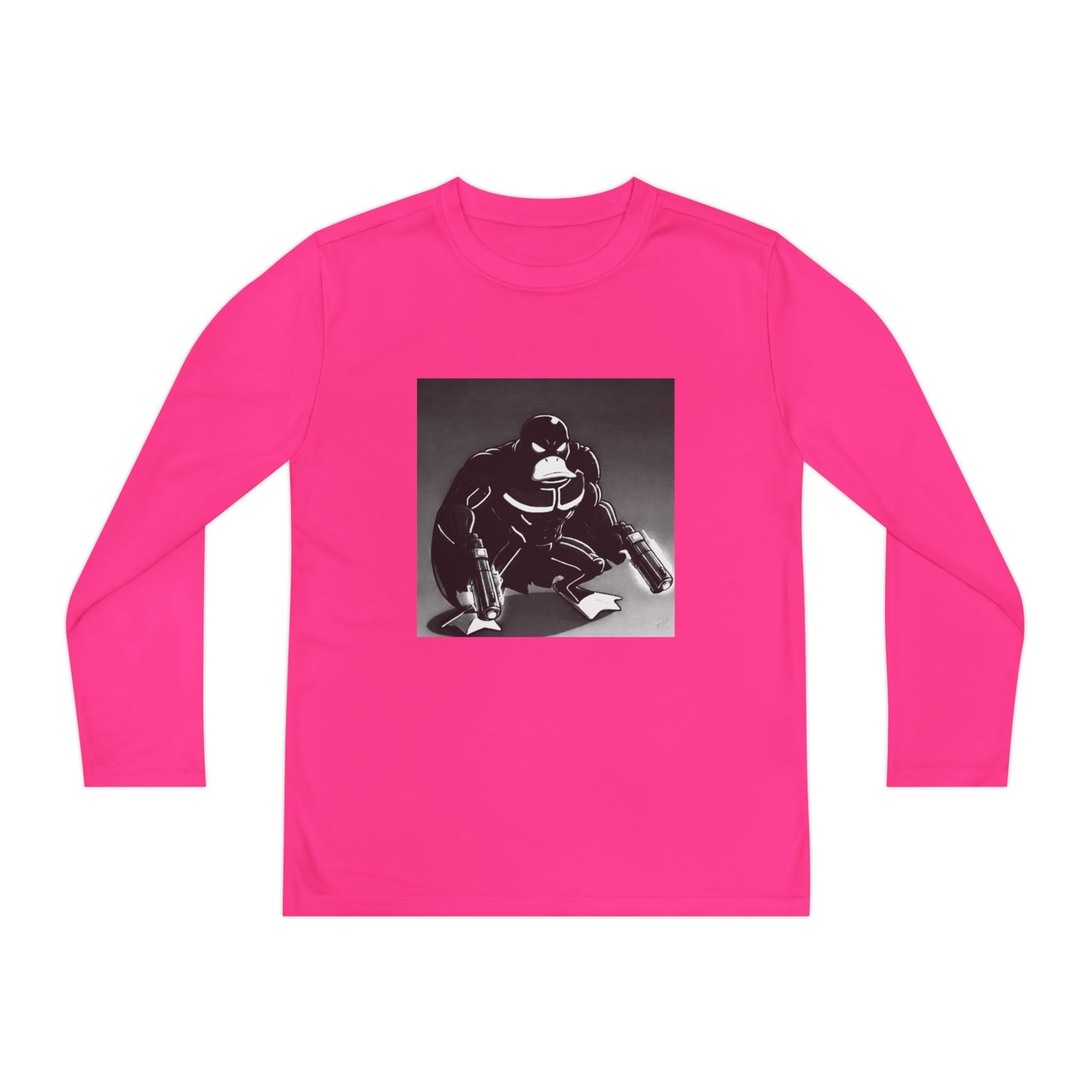 Agent Quacks Series Youth Long Sleeve Competitor Tee - Vigilante Quacks Design
