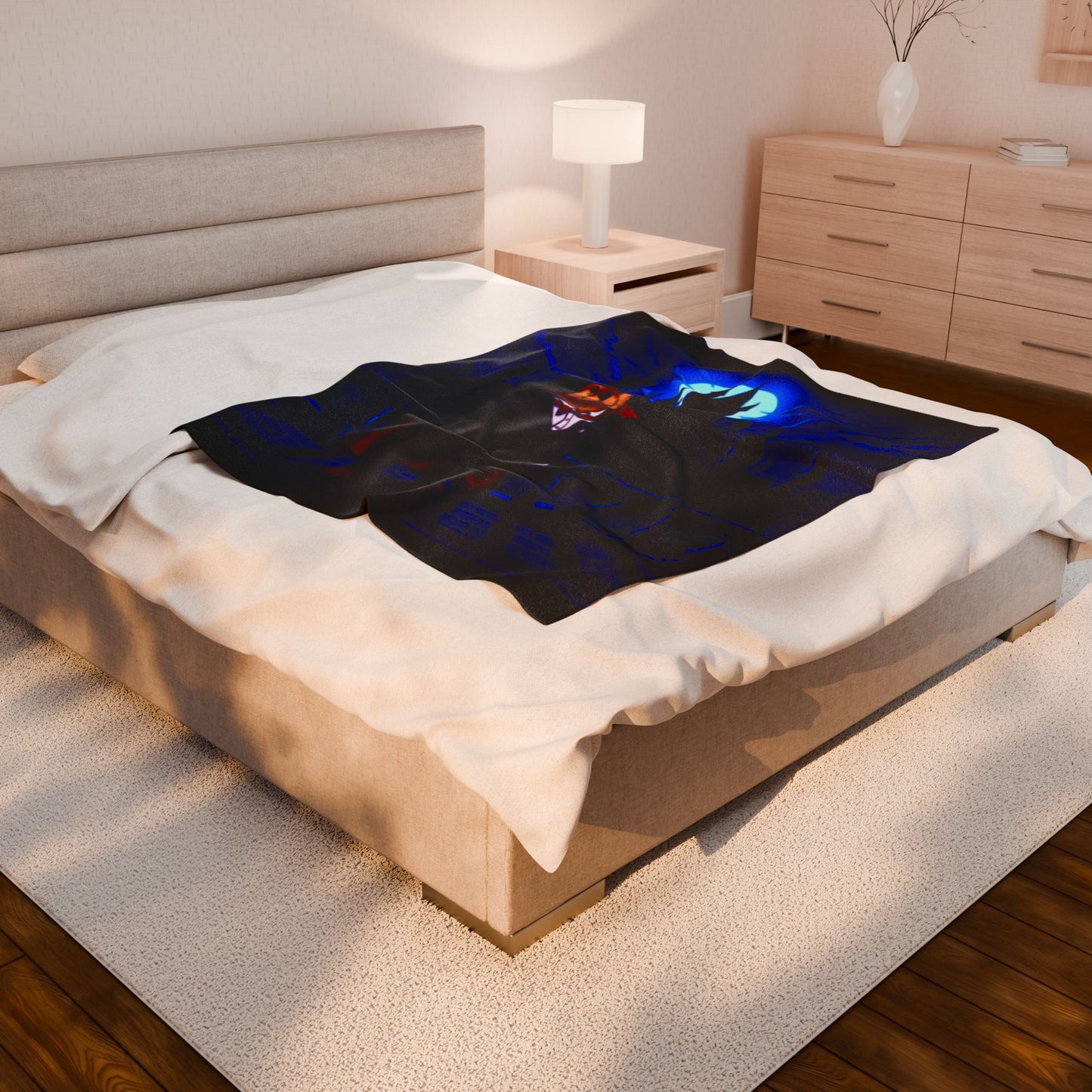 Halloween Agent Quacks Series Velveteen Plush Blanket - Vampire Gearshift Design
