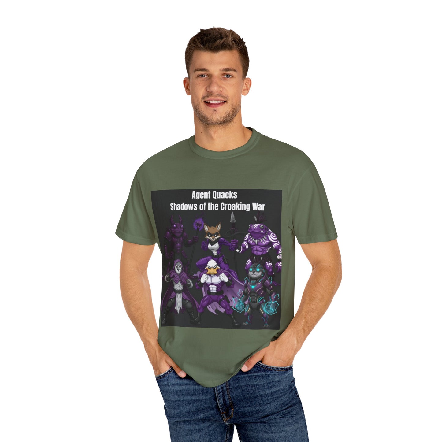 Agent Quacks – Shadows of the Croaking War | Unisex Garment-Dyed T-Shirt