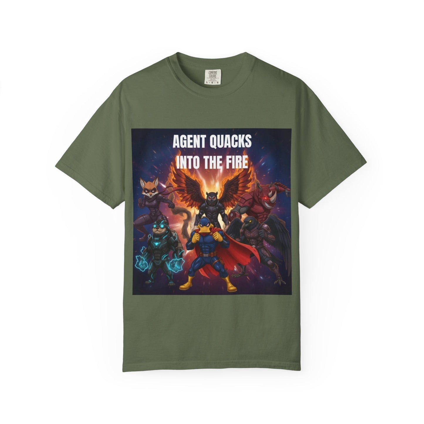 Agent Quacks – Into the Fire | Unisex Garment-Dyed T-Shirt