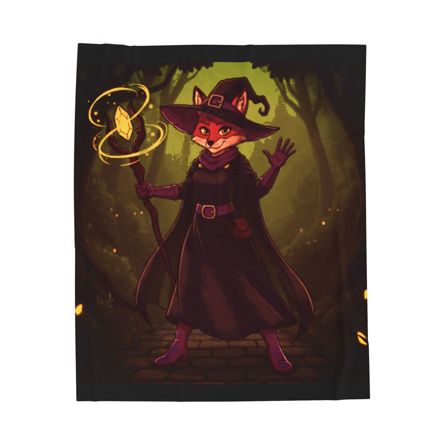 Halloween Agent Quacks Series Velveteen Plush Blanket - Witch Vixx Design