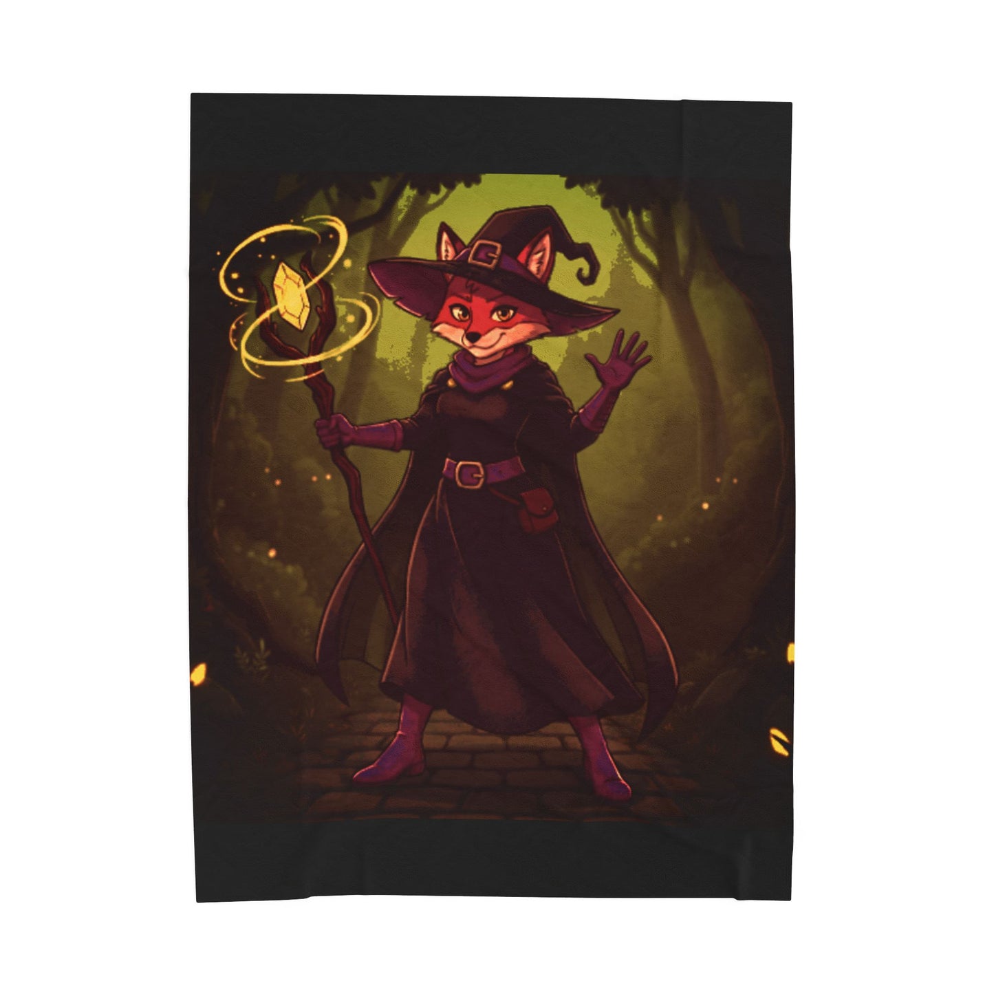 Halloween Agent Quacks Series Velveteen Plush Blanket - Witch Vixx Design