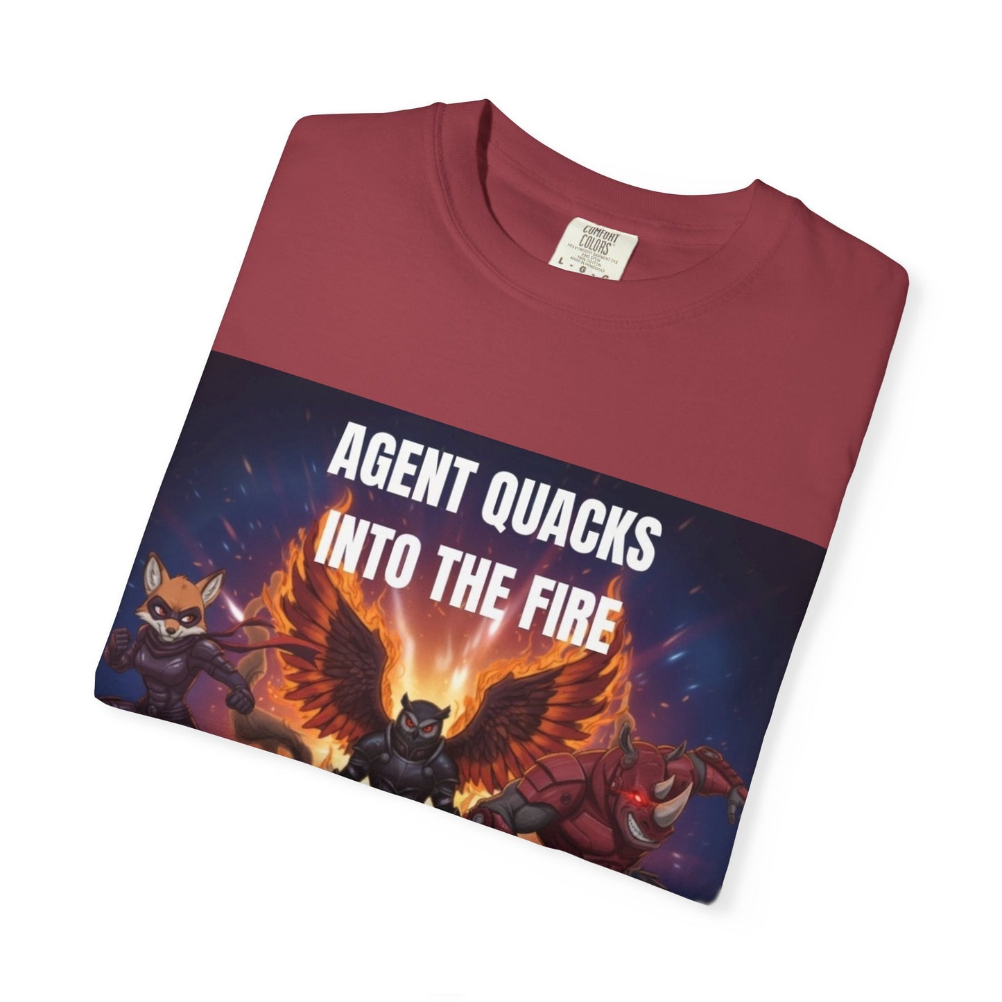Agent Quacks – Into the Fire | Unisex Garment-Dyed T-Shirt