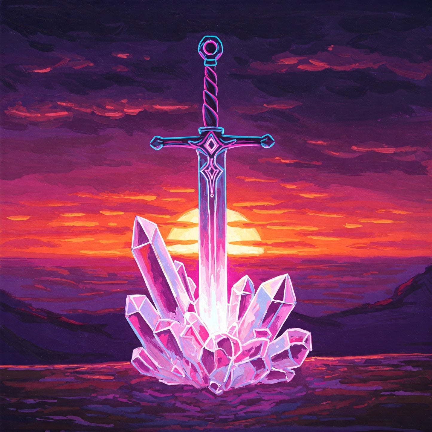 Crystal sword Collection of 100