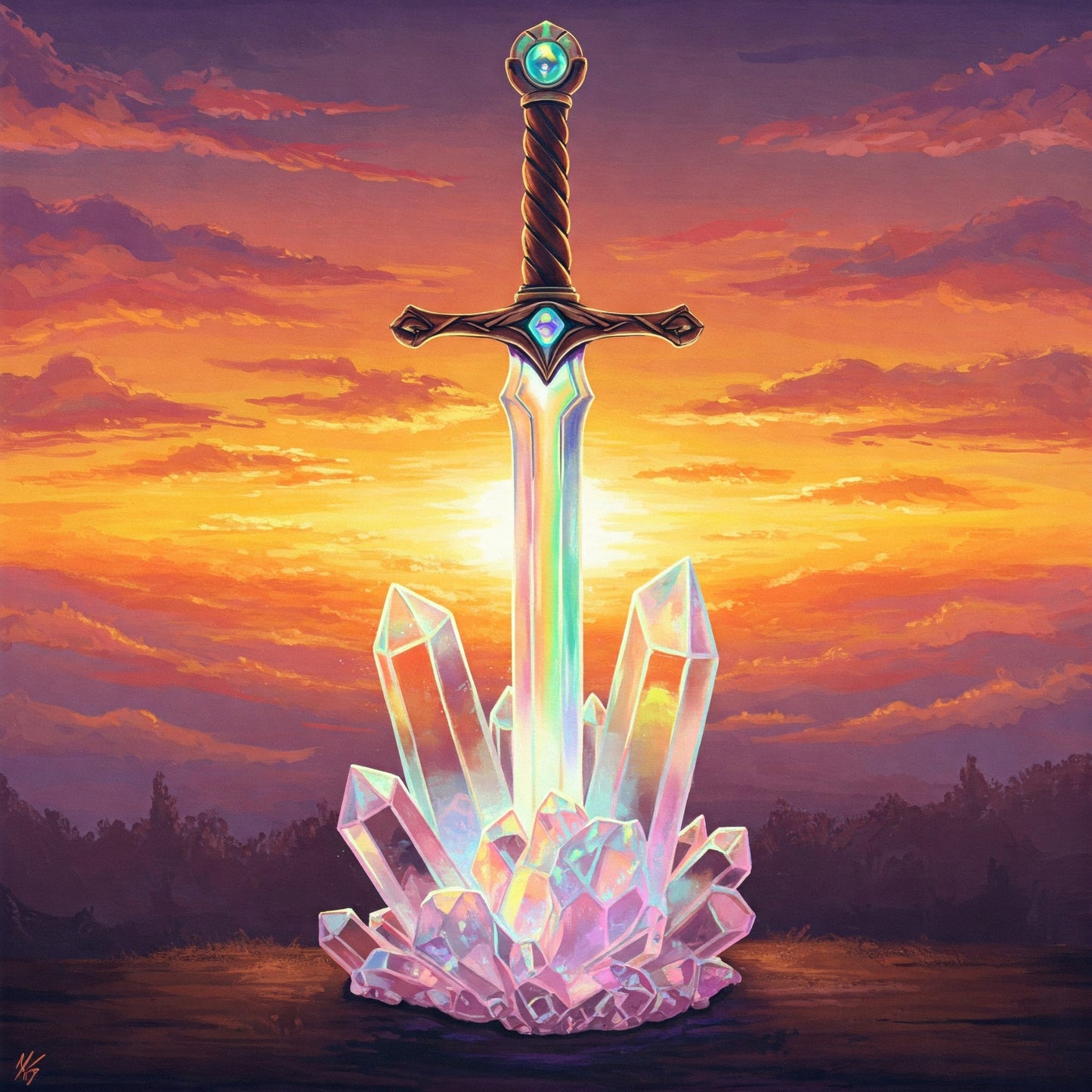 Crystal sword Collection of 100
